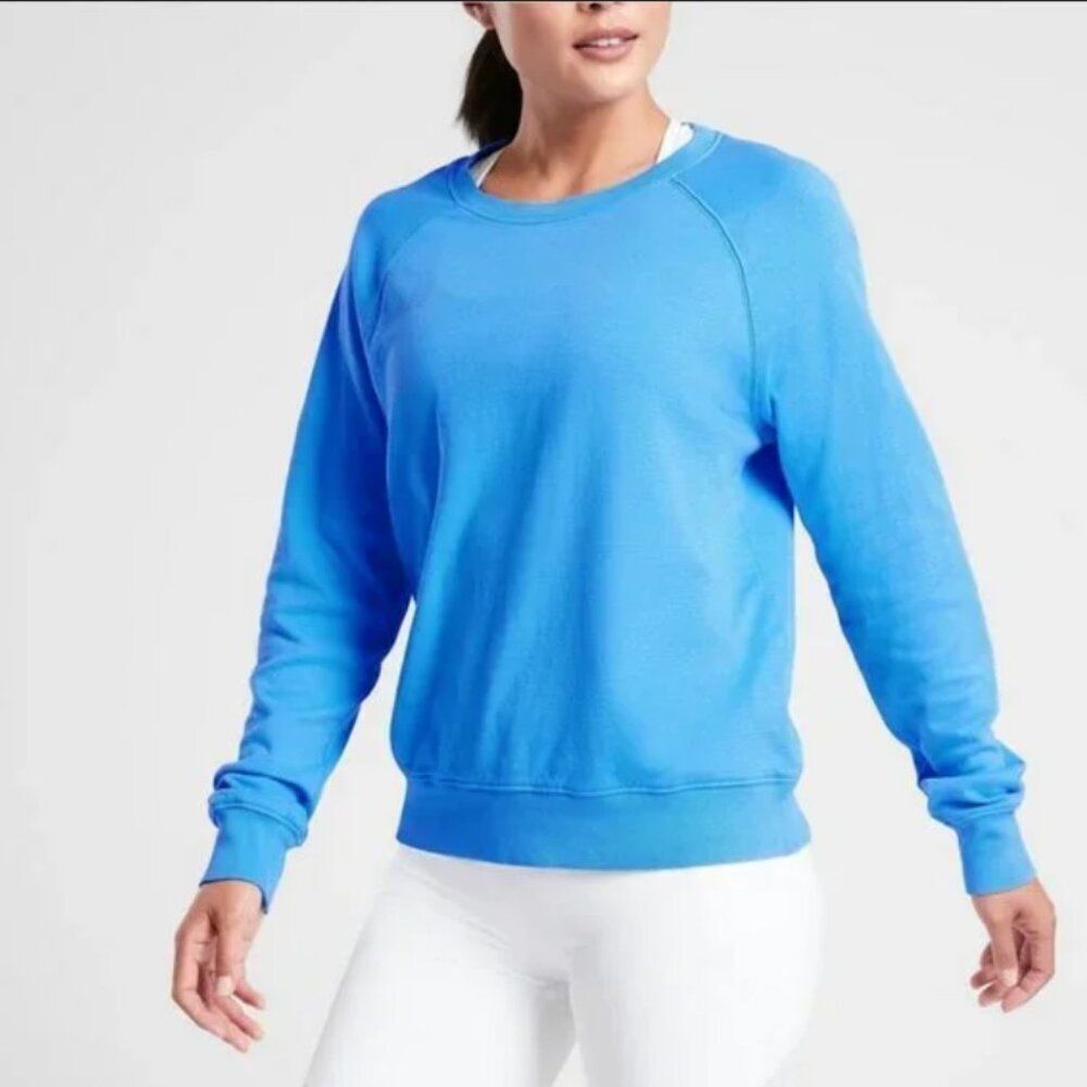 Athleta Sundown Sweatshirt Seascape Blue XS